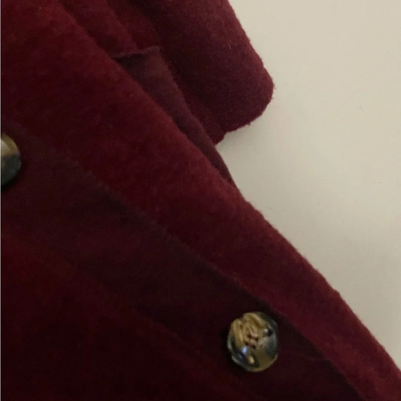 Charlotte & Louis wool blend coat burgundy fall whimsigoth preppy academia chic - Picture 4 of 10